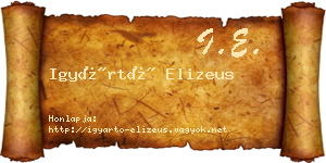 Igyártó Elizeus névjegykártya
